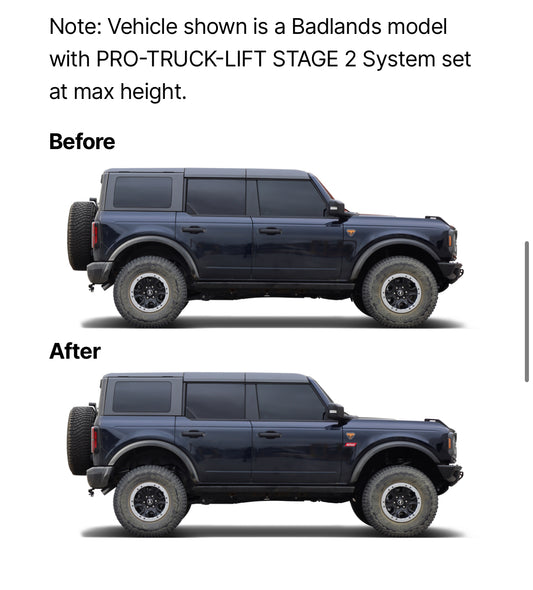 Eibach 2021+ Bronco Pro-Truck Coilover Leveling Kit