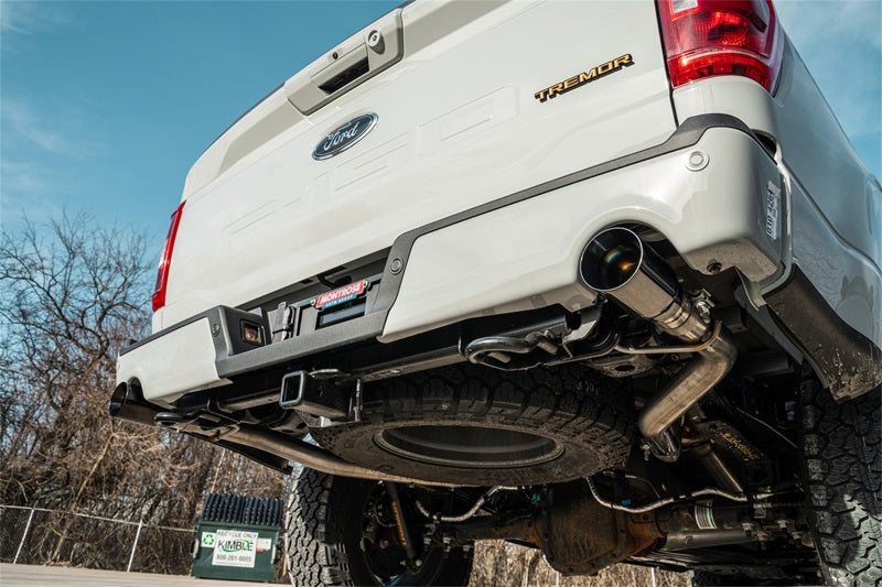 Corsa 2021+ Ford F-150 SuperCrew/5.5ft Bed 3.5L V6 Sport Cat-Back Dual Rear Exit-Black PVD Tips