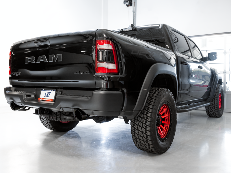 AWE Tuning 2021-23 RAM 1500 TRX 0FG Cat-Back Exhaust - Diamond Black Tips