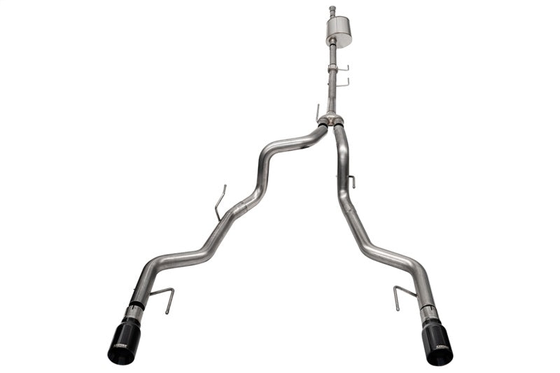 Corsa 2021+ Ford F-150 SuperCrew/5.5ft Bed 3.5L V6 Sport Cat-Back Dual Rear Exit-Black PVD Tips