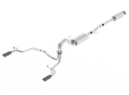 Borla 15-20 Ford F-150 2.7L & 3.5L V6 / 5.0L V8 Dual Rear Exit S-Type Catback Exhaust - Black Chrome