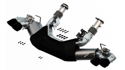 Borla 2020+ Chevrolet Corvette C8 6.2L S-Type Exhaust System - Black Chrome Tips